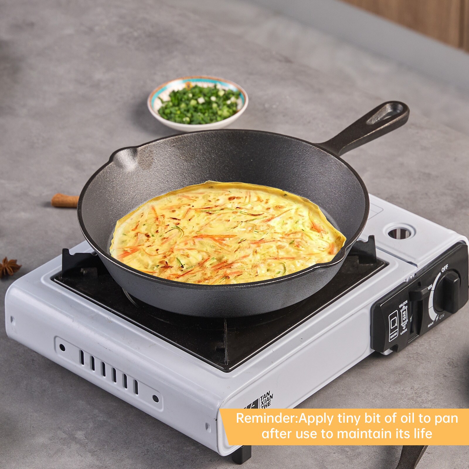 WANGYUANJI Cast Iron Grill Pan, 7.9"Uncoated Skillet With Handle, Multifunctional For Home Use, Outdoor Camping Grill, Steak, Omelette_voghion.com